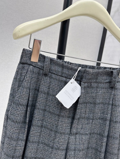 Bru 25 Blue plaid suit and trousers