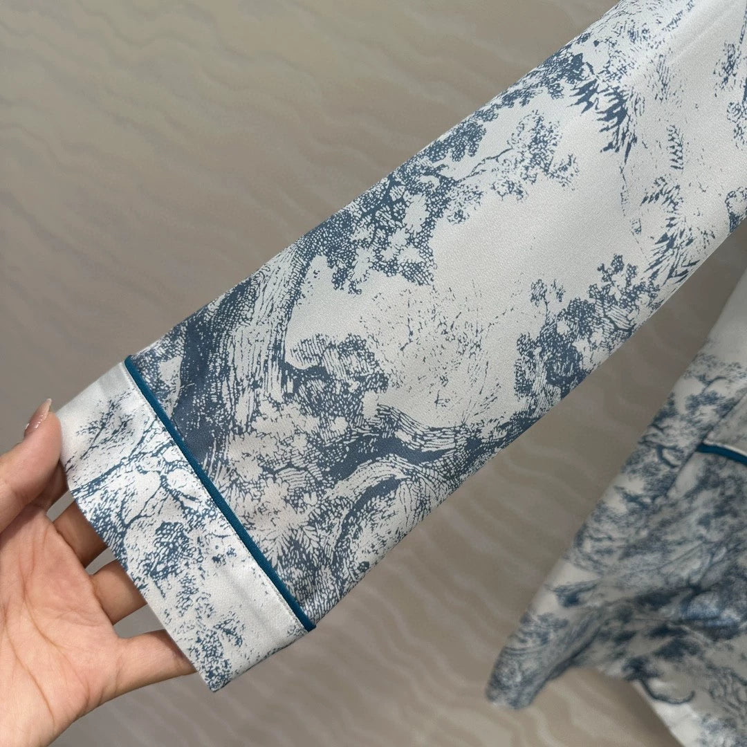 D 25 New Pajama Style Silk Shirt