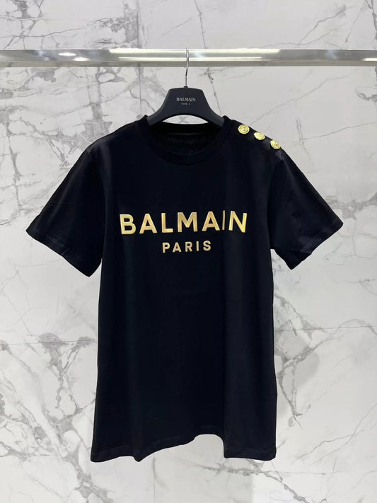 BA 25 New Button Embellished Printed T-Shirt