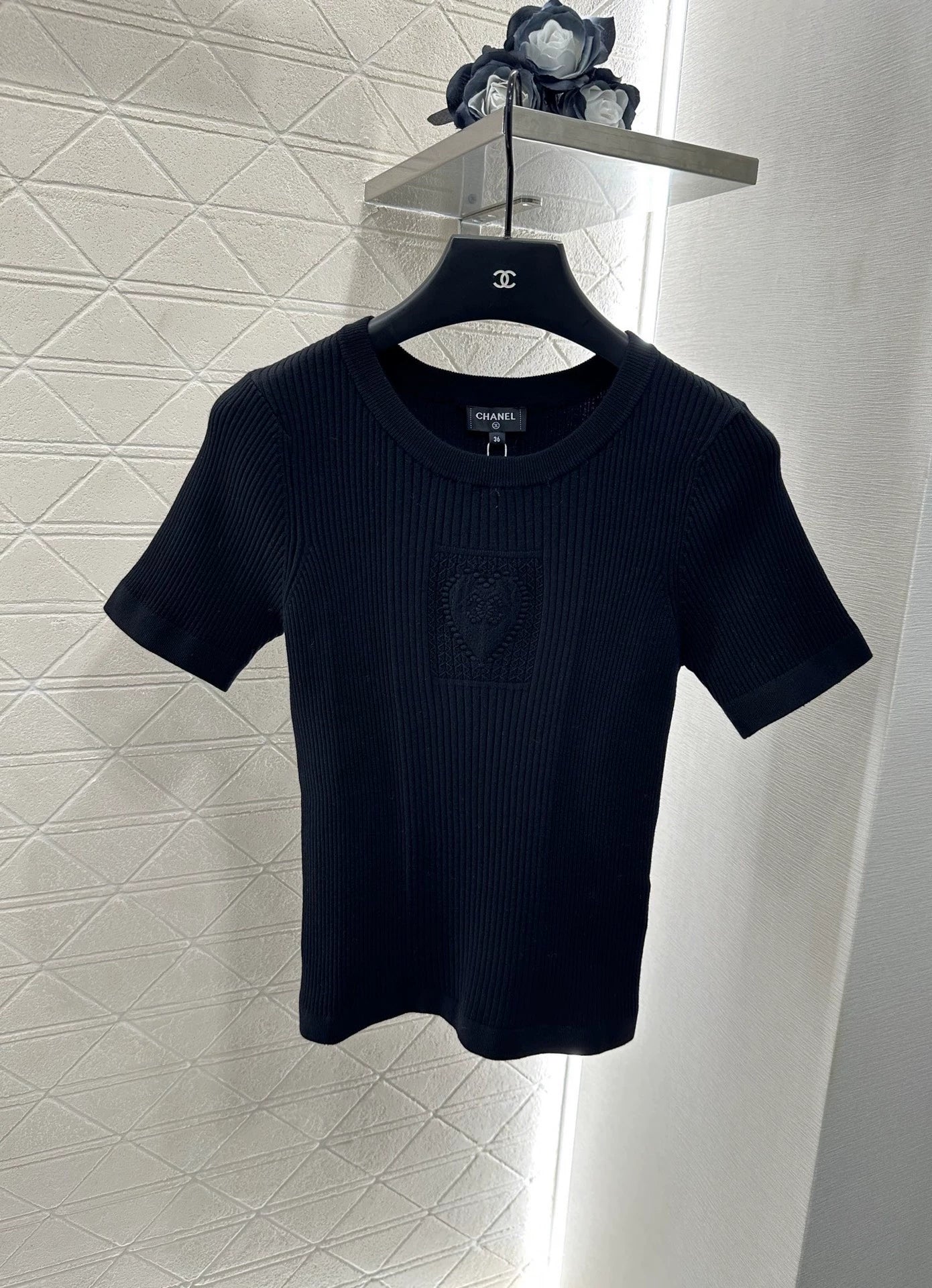 C 25 Heart knitted short sleeves