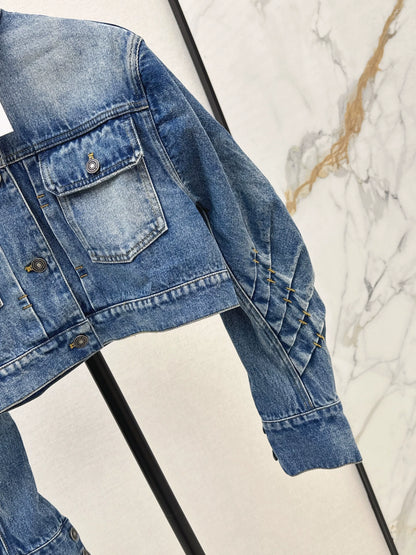 D 25 Denim jacket + straight pants set