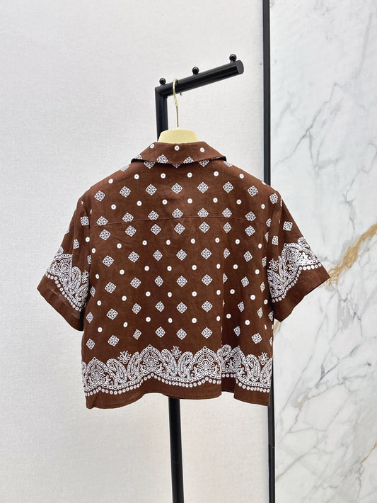 M 25 Spring and Summer New Set Loose Short Sleeve Shirt + Skirt