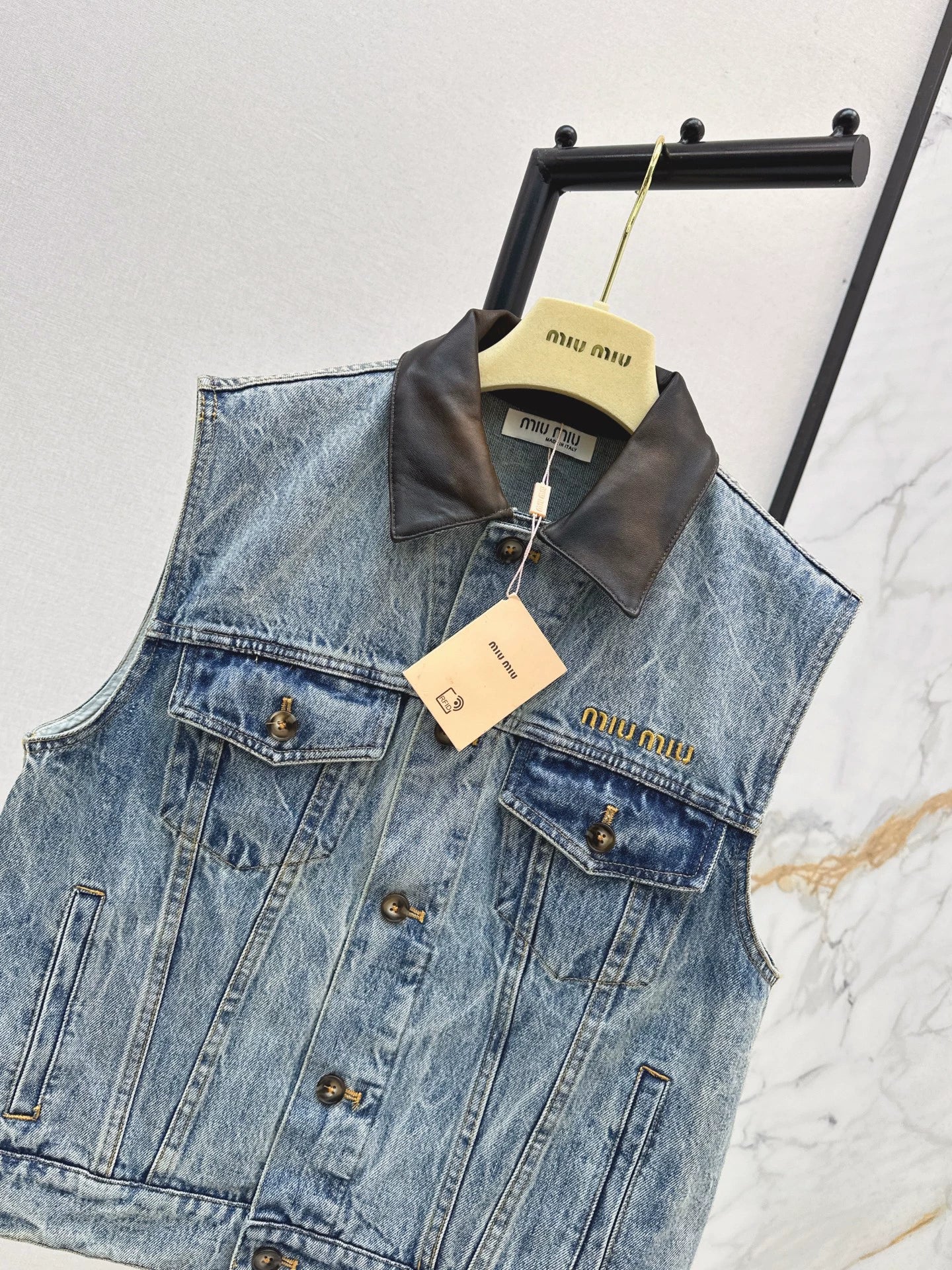 M 25fw Vintage denim vest
