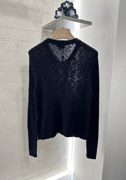 C 25 new grain texture knitted cardigan