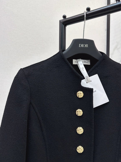 Di 25 New double-sided cashmere long coat(BLACK,WHITE,KHAKI)