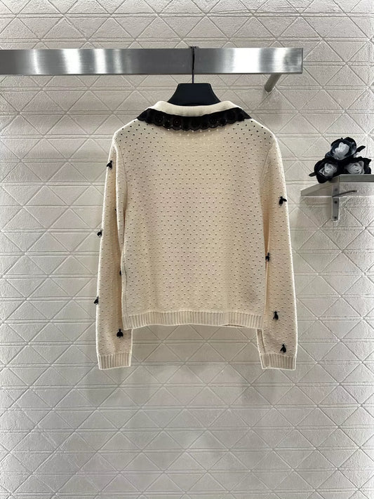 Va 25 Lapel knitted cardigan