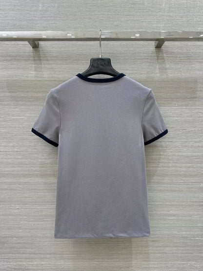 M 25 Early Spring New Letter Slim T-shirt