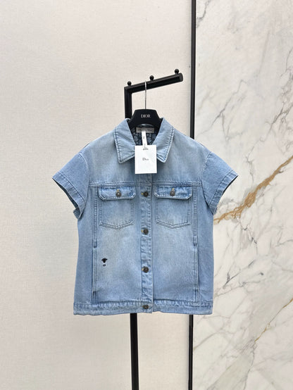 D 25 spring and summer new cowboy short-sleeved jacket
