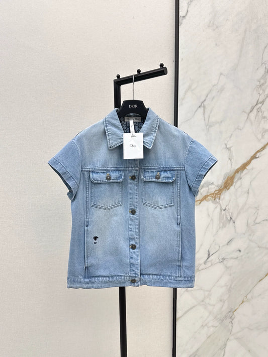 D 25 spring and summer new cowboy short-sleeved jacket
