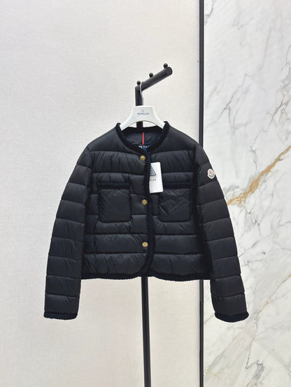 MON 25 Woven patchwork down jacket(BLAKC,NAVY,RED,BEIGI)