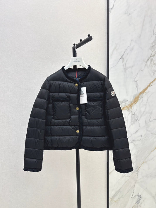 MON 25 Woven patchwork down jacket(BLAKC,NAVY,RED,BEIGI)