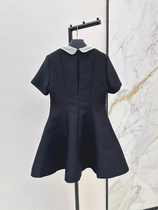 V 25 Spring/Summer Embroidered Lace Collar Doll Style Short Sleeve Dresses