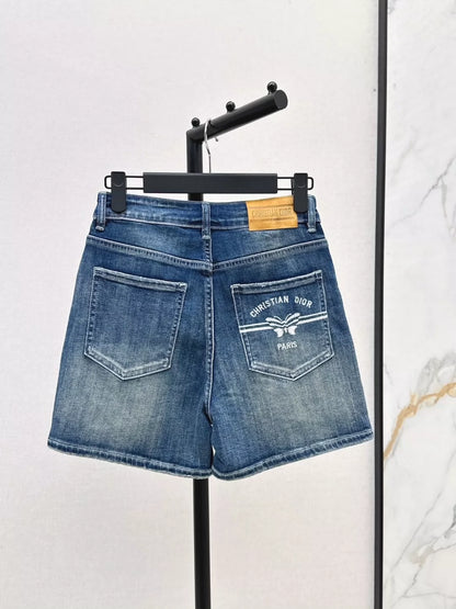 D 25 Spring/Summer New Classic Bee Embroidered Shorts(S-XXL,plus size)