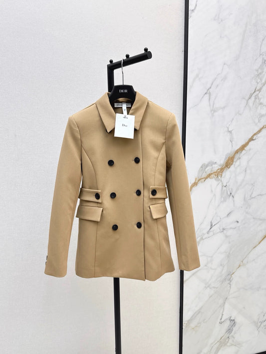 Di 25 Classic Lapel Double-Breasted Blazer