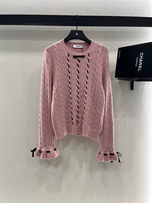 25 Early Autumn New Arrival Cable Ribbon Knitted Pullover Sweater