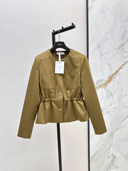 D 25fw New round neck waist windbreaker
