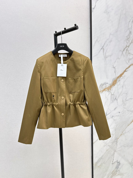 D 25fw New round neck waist windbreaker