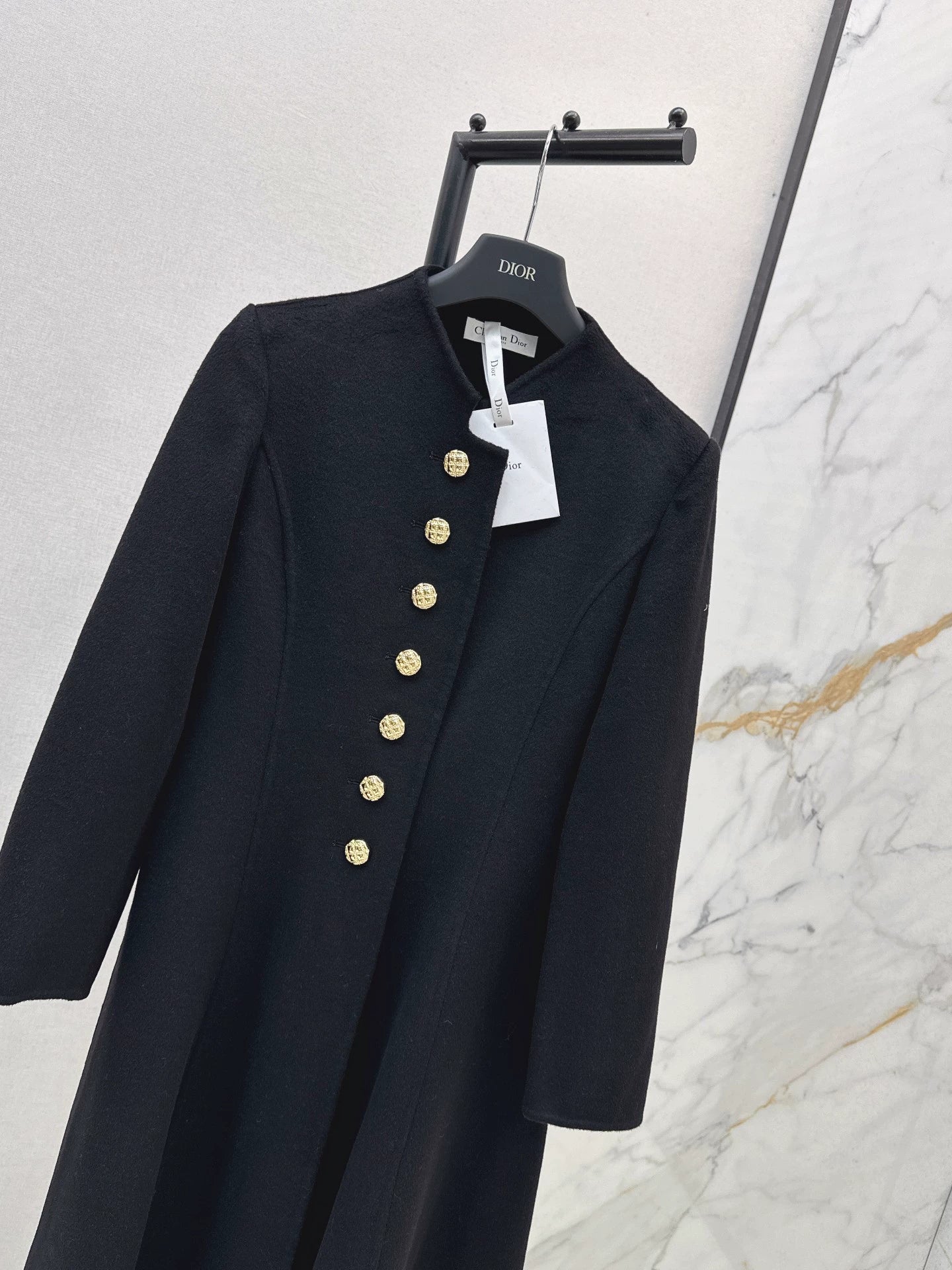 Di 25 New double-sided cashmere long coat(BLACK,WHITE,KHAKI)