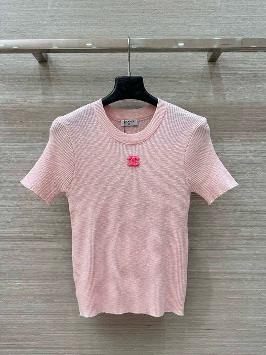 C 25 Dopamine Colorway Knit Short Sleeve Top