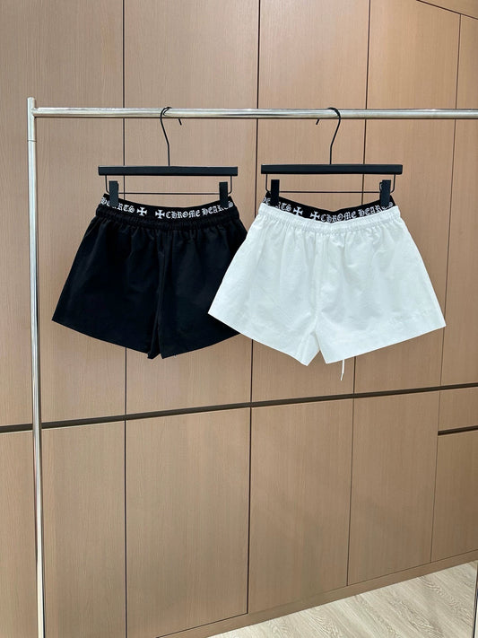 25 New Double Waist Head Printed Drawstring Shorts