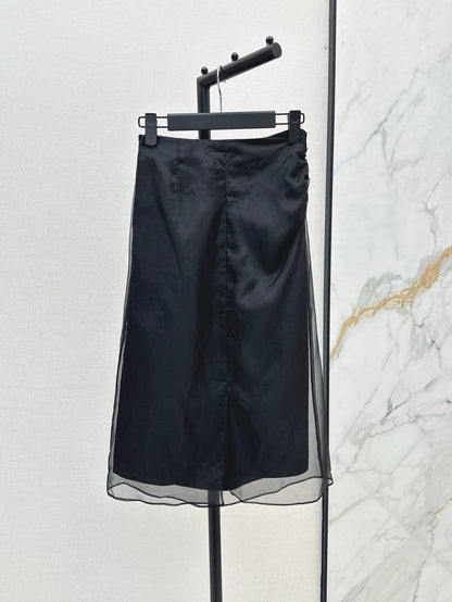 P  25 spring and summer new double layer practice package hip half skirt
