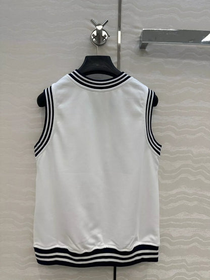 CE 25 new sports white vest top