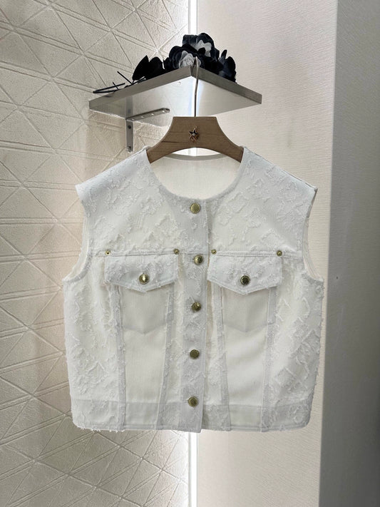 L 25 Summer New Denim Vest Skirt Set