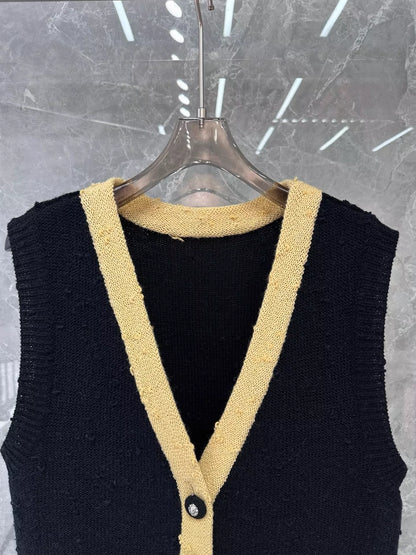 C 24 Black vest with yellow trim