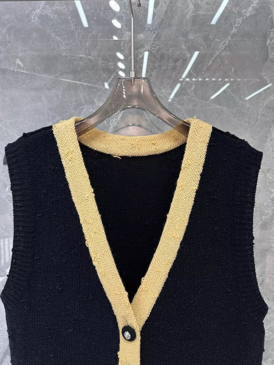 C 24 Black vest with yellow trim