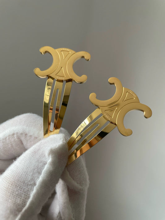 CE 25 Snap-on Hair Clip Gold