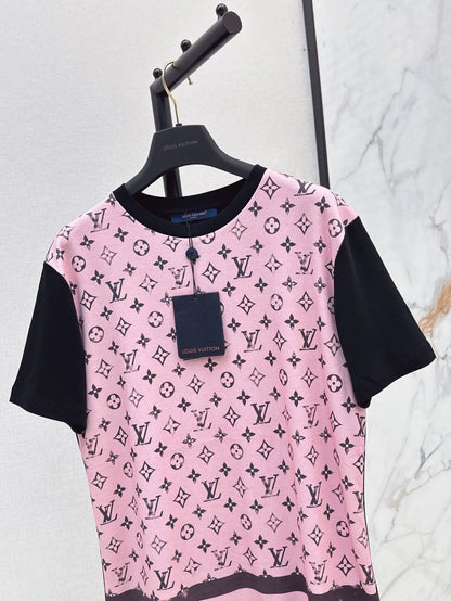 L 25 Printed knitted short sleeves