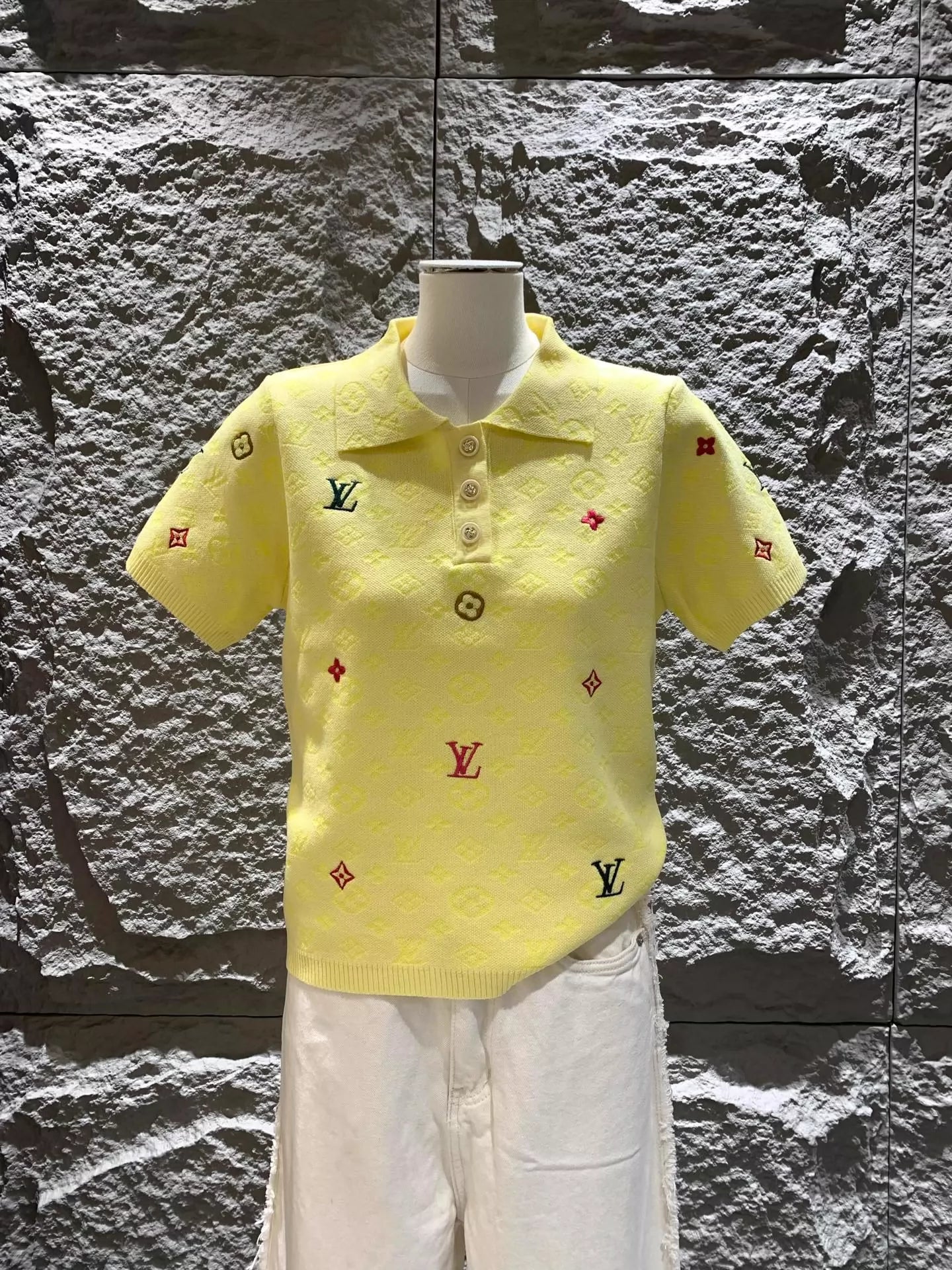 L 25 Lapel short-sleeved jersey