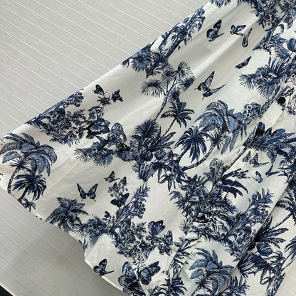 D 25 Spring/Summer New Printed Halter Sheath Waist Dresses