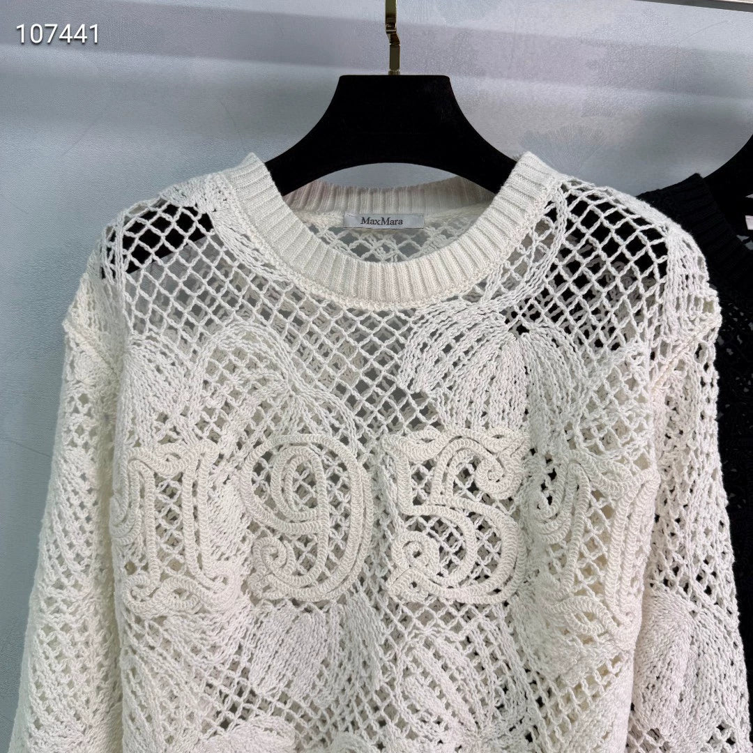 Ma 25 1961 Resort Style Flower Crafted Hollow Crochet Top!