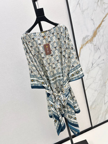 LOR 25 Spring and Summer New Romantic Holiday Style Cape Shawl Cardigan Dress
