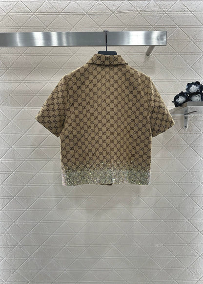G 25 Hot diamond short-sleeved jacket and skirt suit