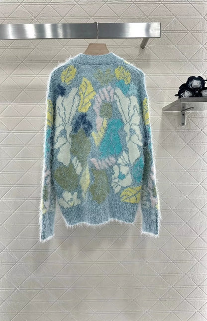 C 25 Mohair cardigan and skirt set