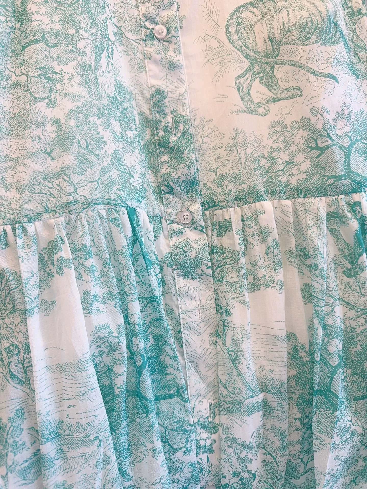 D 25 New Jungle Animal Print Short Sleeve Long Dresses