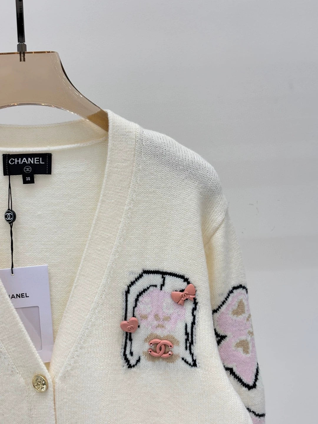 C 25 Spring/Summer New Style Girls Logo Casual Knit Cardigan