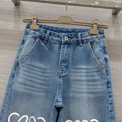 LO 25 Five Point Raw Edge Jeans