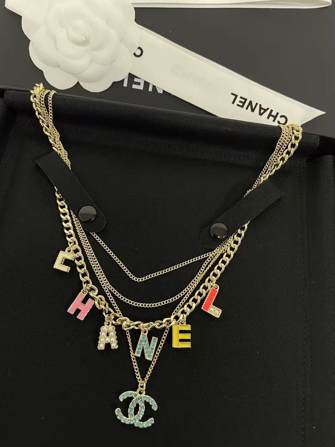 25 Summer New Multi-layer Chain Letter Necklace