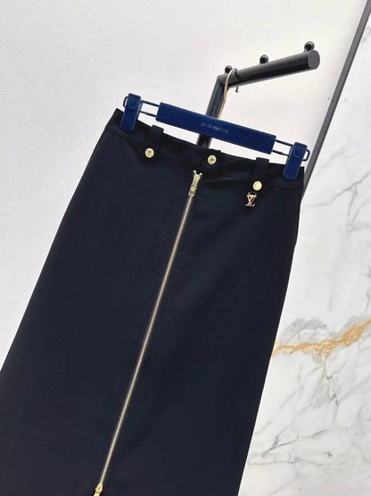 L 25 Spring/Summer New Zipper Split High Waist Half-body Skirt