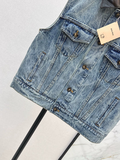 M 25fw Vintage denim vest