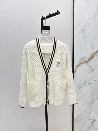 Bru 25 Logo-embellished cashmere cardigan