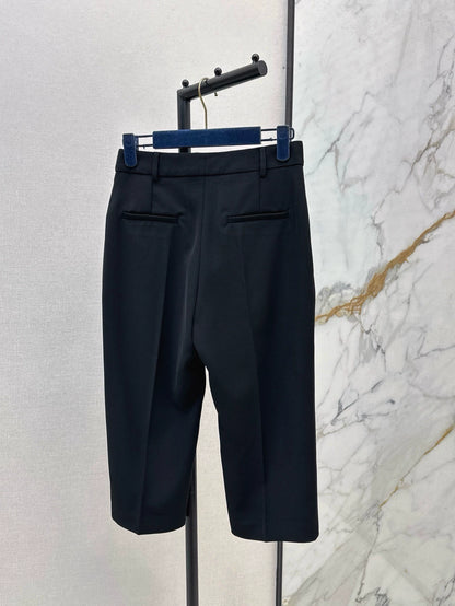 L 25 Spring/Summer New Ruffled Bubble Sleeve Top ➕ Suit 7-minute Pants Set