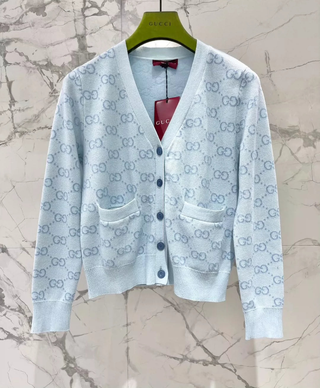 G 25 new fine cotton jacquard knitted cardigan