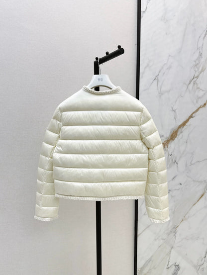 MON 25 Woven patchwork down jacket(BLAKC,NAVY,RED,BEIGI)