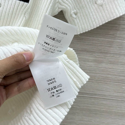 D 25 Early Spring Resort New Embroidered Knit Short Sleeve