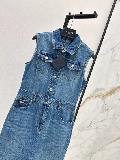 P 25 Spring/Summer New Sleeveless Denim Dresses