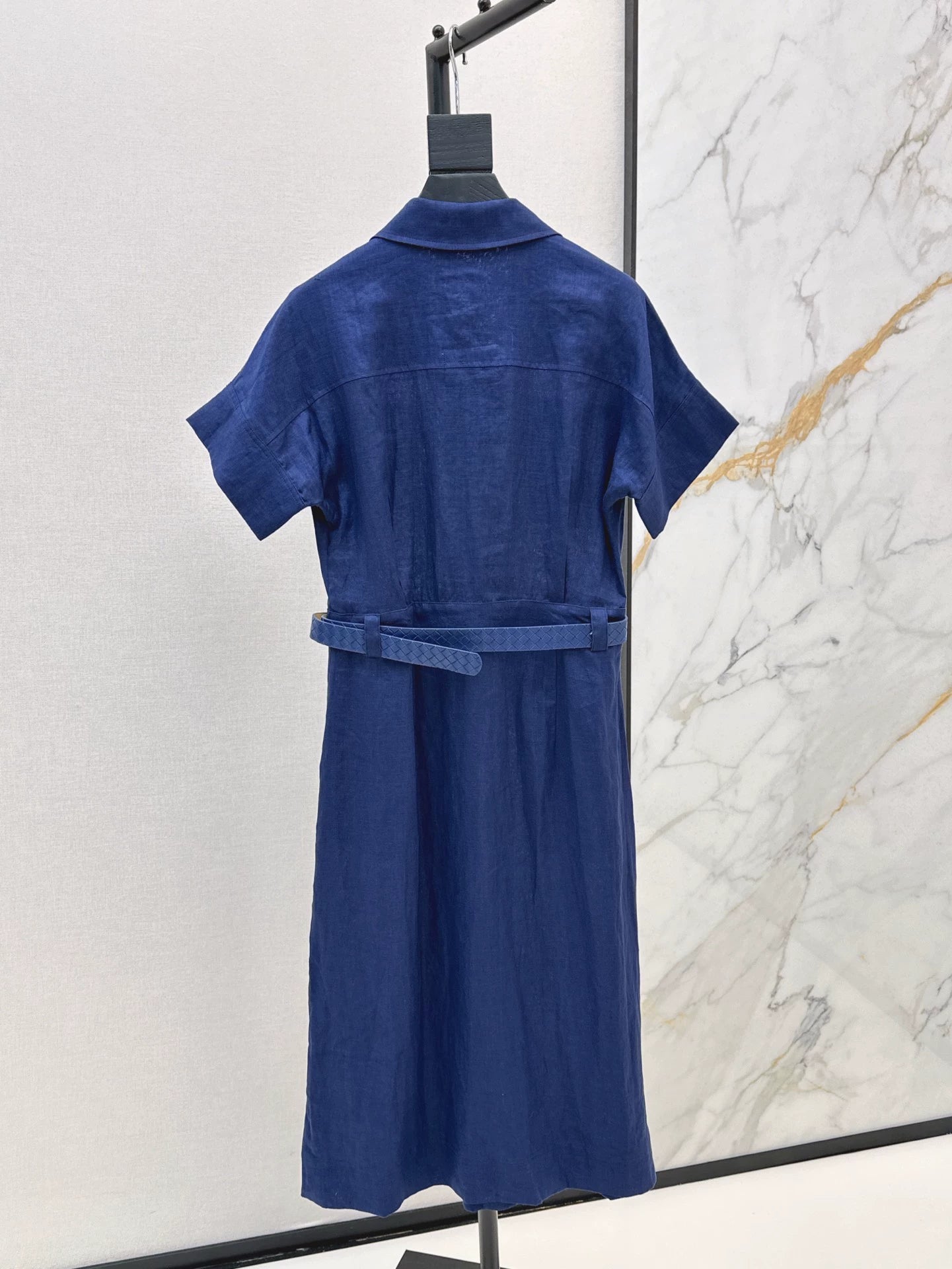 Lor  25 Spring/Summer New Short Sleeve Long Pressure Pleat Dresses